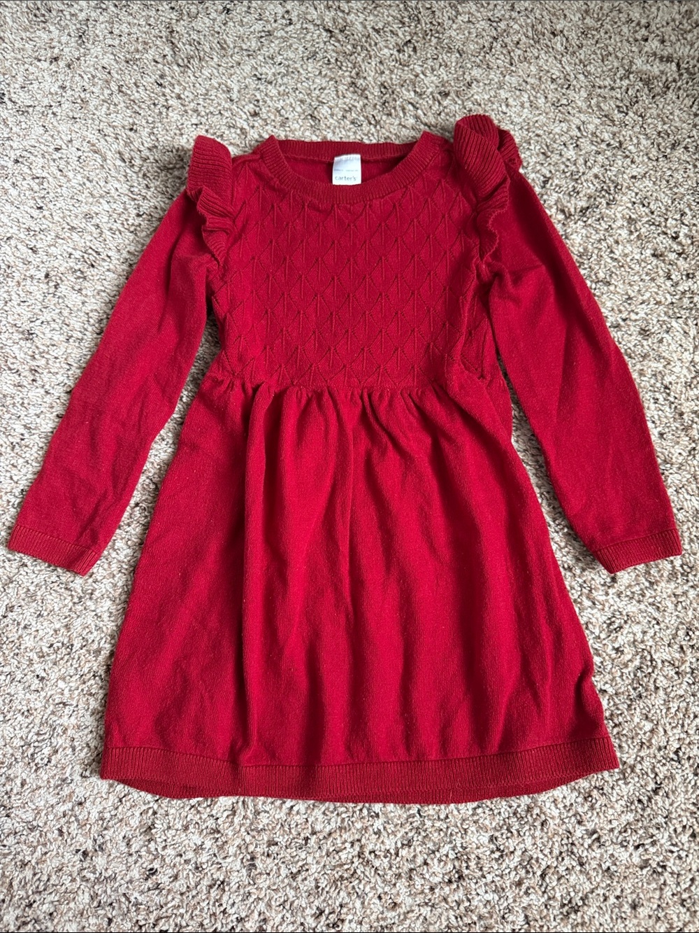 CARTERS TODDLER GIRL LING SLEEVE KNIT SWEATER DRESS